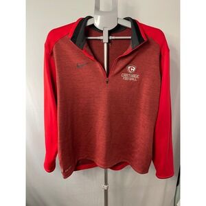 Nike Dri-FIT Carthage Football Pullover Mens Size L Long Sleeve Red